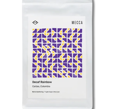 Mecca Coffee Decaf Rainbow Colombia Single Origin Retail Bag 250g