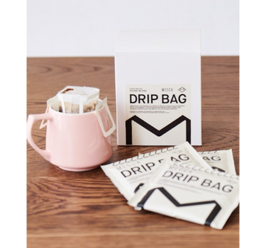 Mecca Coffee Ready To Brew Drip Bags and Origami Pink Cup