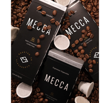 Mecca Coffee Espresso Pods With Coffee Beans