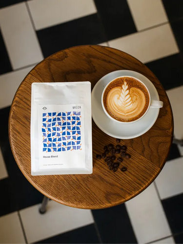 Mecca Coffee House Blend 250g with Flat White